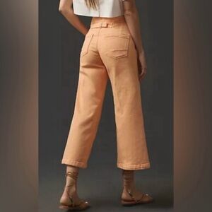 Anthropologie Pilcro The Kit High Rise Wide Leg Crop Trousers